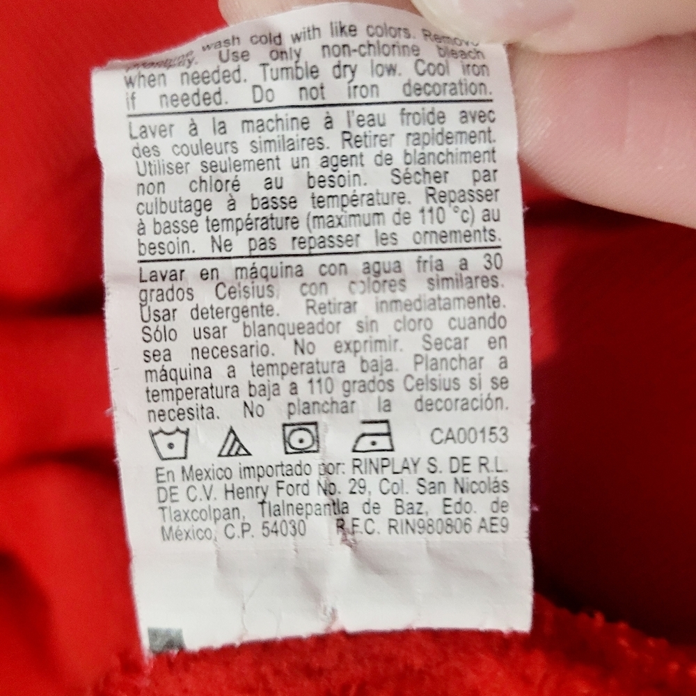 Champion Red Crewneck Sweatshirt Unisex Size Large Classic Logo Pullover - Picture 12 of 12